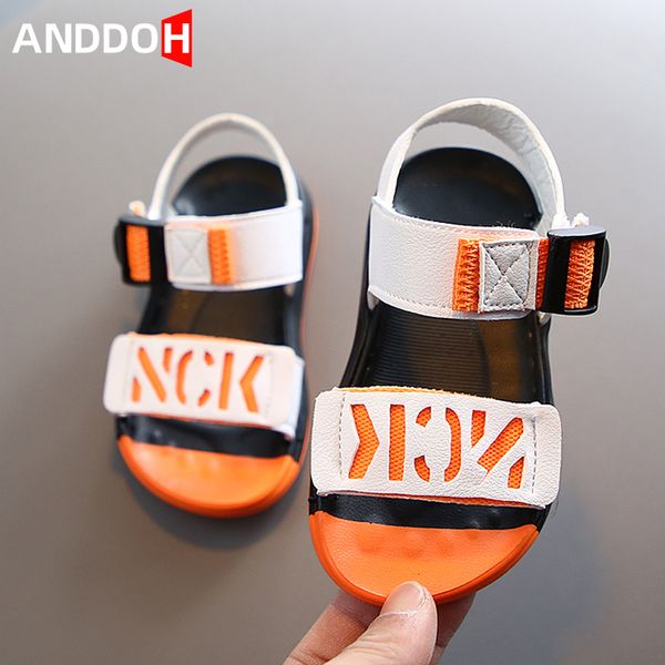 

size 22-31 children casual sandals baby soft bottom non-slip sandals lightweight breathable shoes boy girls wear-resistant shoes, Black;red