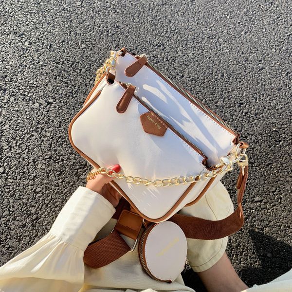 

summer 2020 new style messenger bag women's handbag pu leather shoulder messenger bag women's handbag lady youse mobile wallet, Silver