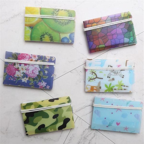 

cute animals & flowers portable pvc mask clips disposable face mask storage case container foldable recycling mask holder dhe1234
