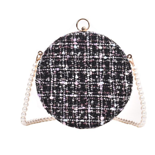 

clutch round handbag wedding evening women's clutch bag purse and handbag wool winter slung party party shoulder bag
