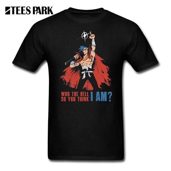 

gurren lagann kamina t-shirt cool for men crew neck short sleeve t shirt 100% cotton printed men's xxxl tees big size