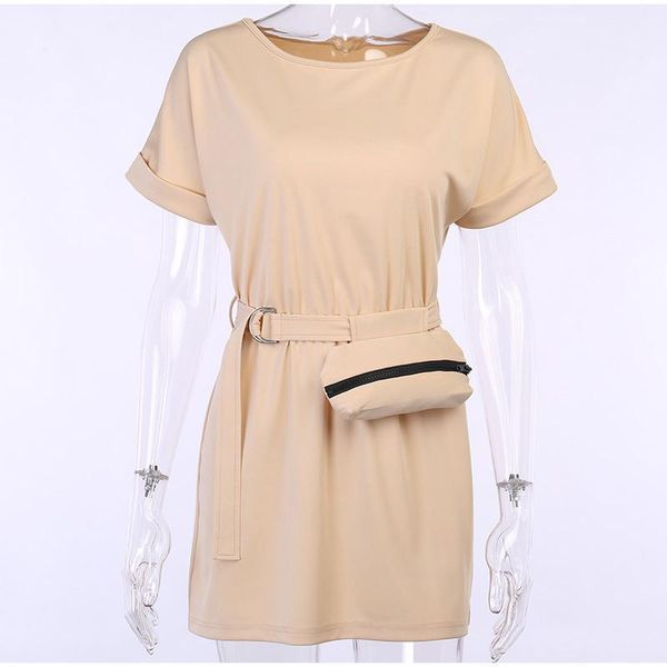

summer streetwear o-neck short sleeve sashes mini dress women solid party dress femme solid fashion a-line club vestidos lady, Black;gray