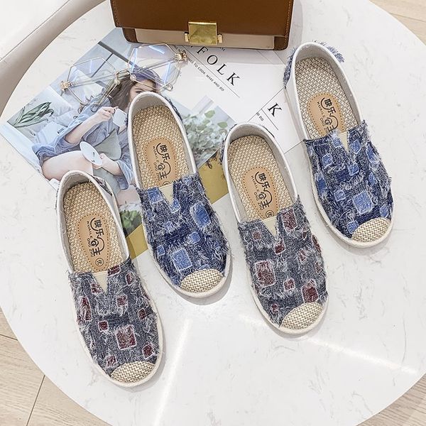 

simple and comfortable lady cloth flat flat middle mouth cloth rubber shoes matching color round head low heel set foot, Black