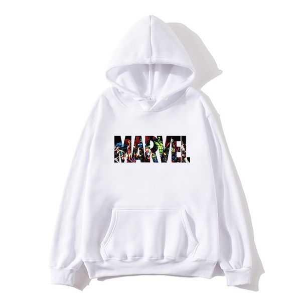 

2019 novelty marvel brand men's long sleeve miracle print man hoodie, sports sweatshirt, Black