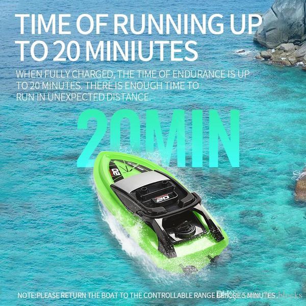 

1:47 electric rc speed boat 2.4g radio remote control water sensing waterproof hull toy for kids boys outdoor gift 03