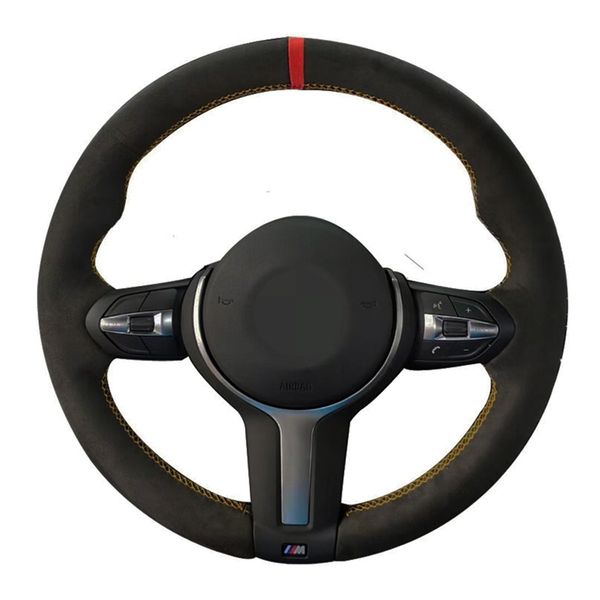 

car steering wheel cover suede for bmw f87 m2 2016-2018 f80 m3 2015-2018 f82 m4 2015-2018 m5 2014-2017 f12 f13 m6 f85