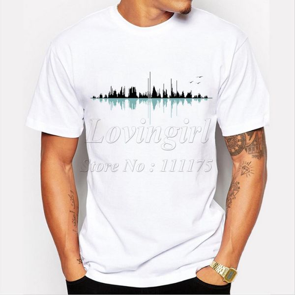 

2019 fashion men's music city printed t-shirt harajuku tee shirts hipster o-neck cool