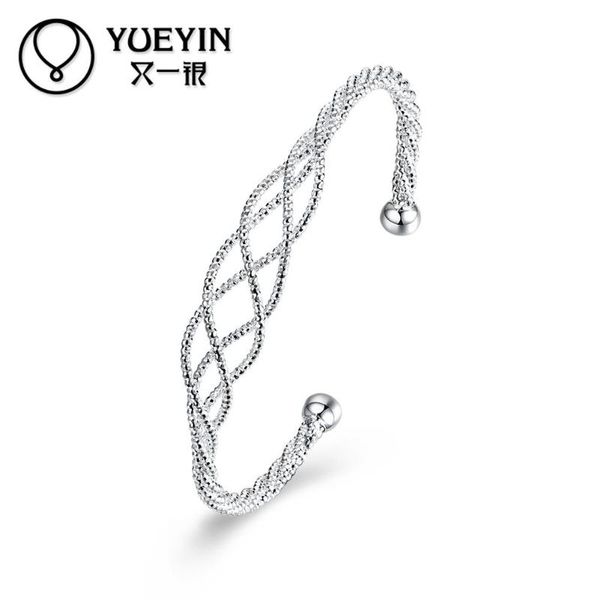 

silver plated bracelet&bangles for women silver-plating jewelry bracelet pulseras wholesale retail brilliant bracelet, Black