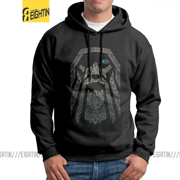 

men's hooded sweatshirt odin vikings valhalla son of odin pure cotton new 2018 fashion hoodie hoodie shirt