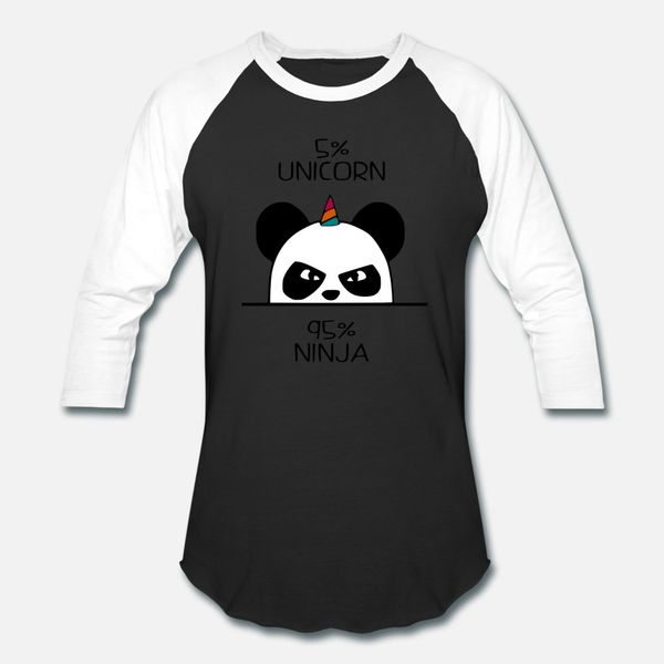 

funny panda unicorn ninja t shirt men customized tee shirt round collar kawaii anti-wrinkle humor summer pattern shirt