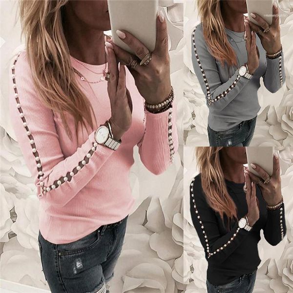 

printed slim hollow out beads pullover fashion female clothing autumn womens designer sweaters solid color, White;black