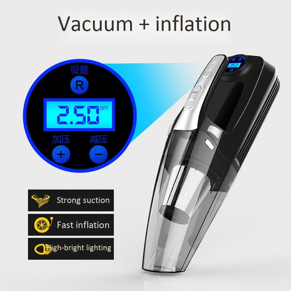 

vacuum cleaner -car cordless handheld powerful suction wet dry lightweight rechargeable 3200kpa 120w