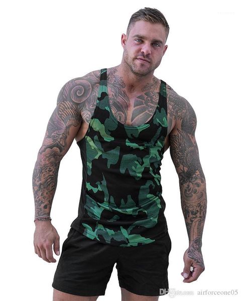 

vest muscle quick drying breathable summer running camouflage h vest male clothes mens sports, White;black