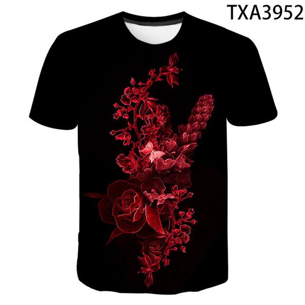 

boy girl flower new summer cool 3d print shirts anime humor hippie men clothing