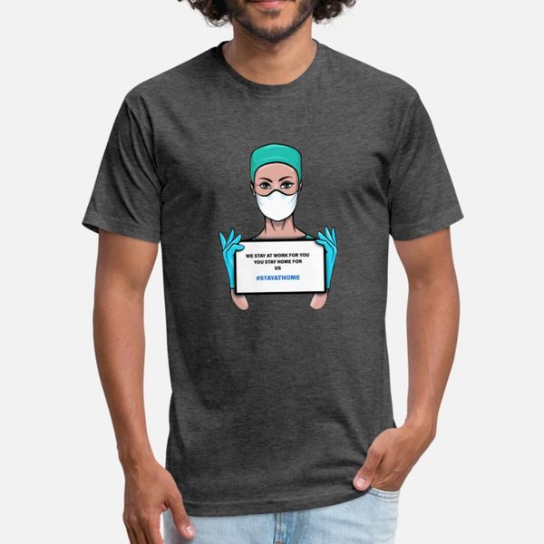 

corona nurse with facemask stayathome t shirt men fit tee shirt euro size s-3xl fit basic spring unique