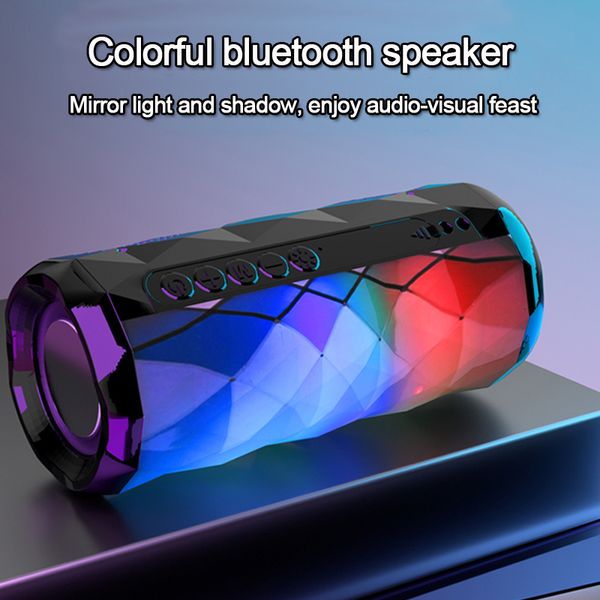 

portable bluetooth speaker tg167 bass color cool polygonal design waterproof wireless speaker, high-definition noise reduction