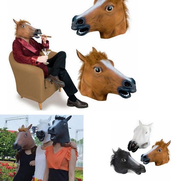 

cosplay halloween horse head mask animal party costume prop toys novel full face kka8024