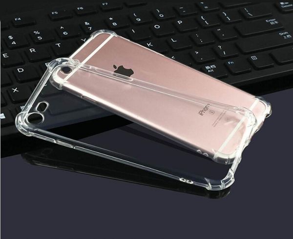 Telefone celular transparente iPhone Para o Caso 6 7 8 Plus 11 Pro MAX XS XR Para Samsung S8 S9 S10 Nota 10 TPU de protecção à prova de choque Clear Case Capa