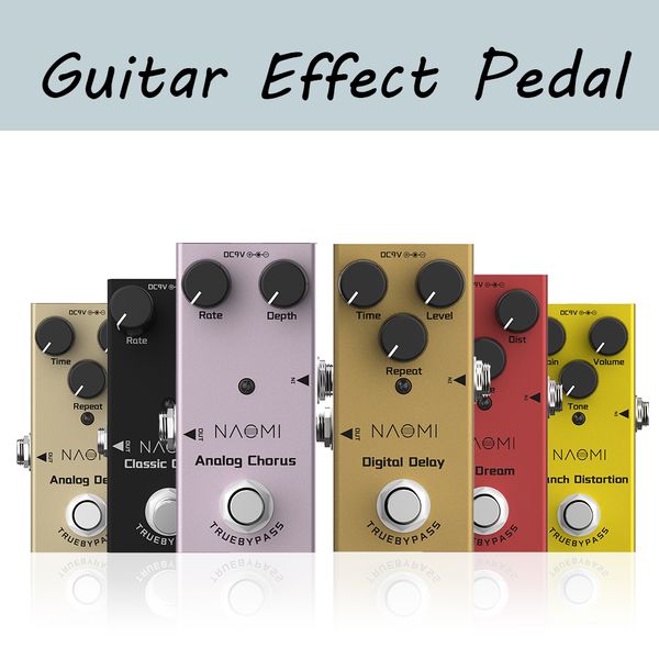 

naomi guitar effect pedal distortion/ delay / chorus effects true bypass dc 9v mini