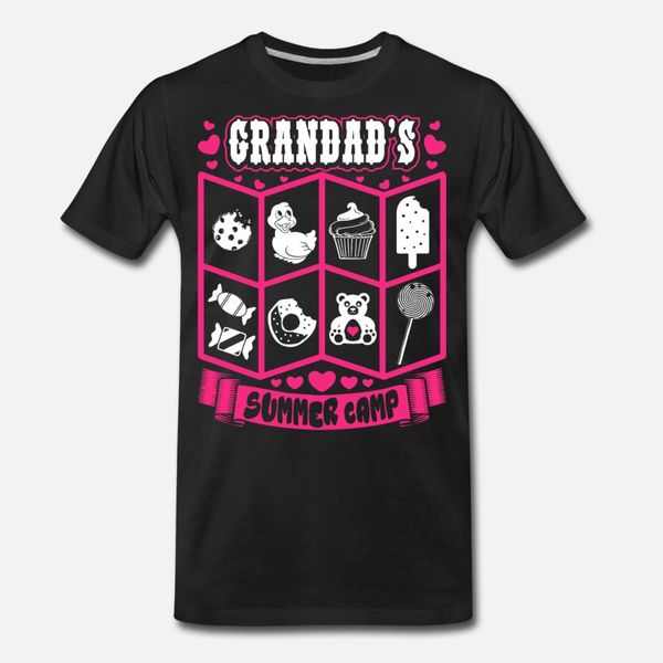 

grandads summer camp t shirt men designer 100% cotton round collar letters crazy breathable summer trend shirt
