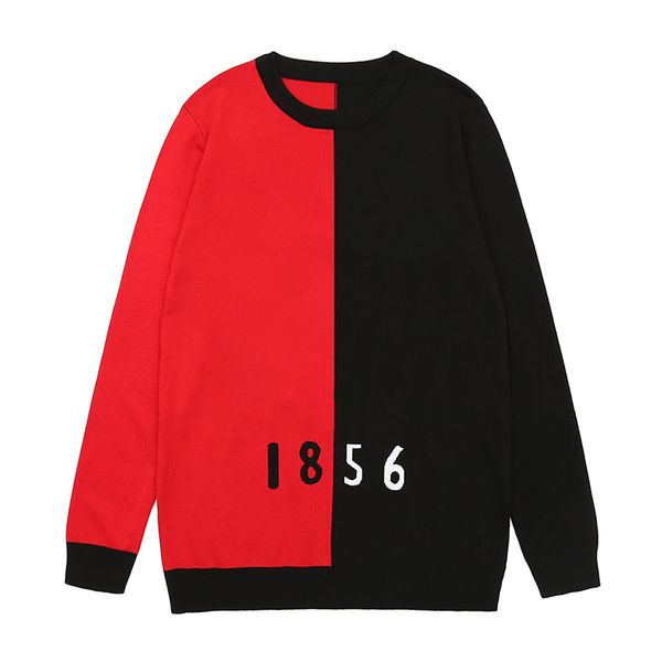 

new winter pullover mens sweater knitted sweater black red stitching women sweaters mens sweaters knitwear size -xxl, White;black