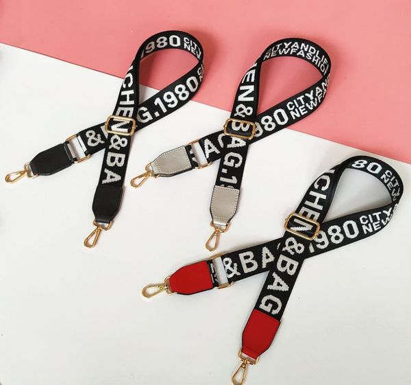 

strap wide shoulder bag strap replacement strap bag belt leopard print straps for bags parts, Black