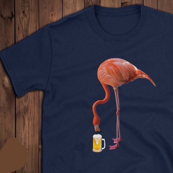 

funny flamingo beer t-shirt birthday t shirt gift men t shirt christmas 2019 new brand clothing custom special print men t shirt