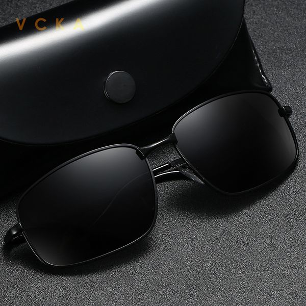 

vcka 2020 luxury mens sunglasses alloy frame brand vintage suqare sunglass women designer glasses uv400 eyewear, White;black