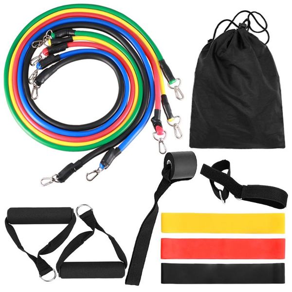 

14pcs resistance bands set yoga exercise fitness band rubber loop tube bands gym fitness exercise pilates yoga brick equipment