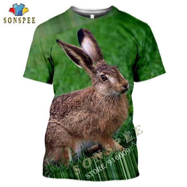 

hunting animal hare cute rabbit summer anime 3d print shirts harajuku funny kawaii men clothing
