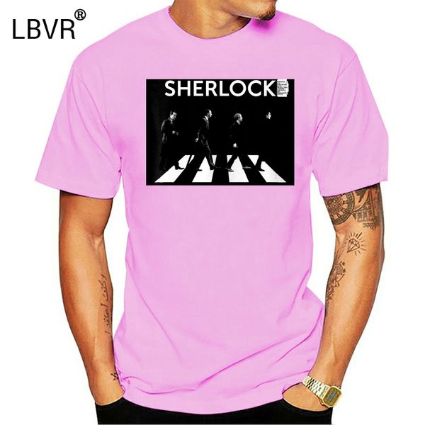 

men funny t shirt women cool tshirt sherlock mens abbey road t shirt