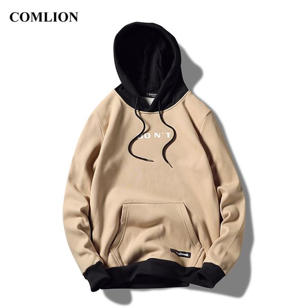 

new fashion hoodie streetwear hip hop patchwork hooded jersey hoody men's hoodies drawstring pocket sweatshirts plus size, Black