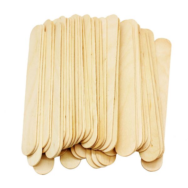 

50pcs/lot disposable waxing wooden tongue depressor body hair removal stick tongue depressor smudge tool 0173