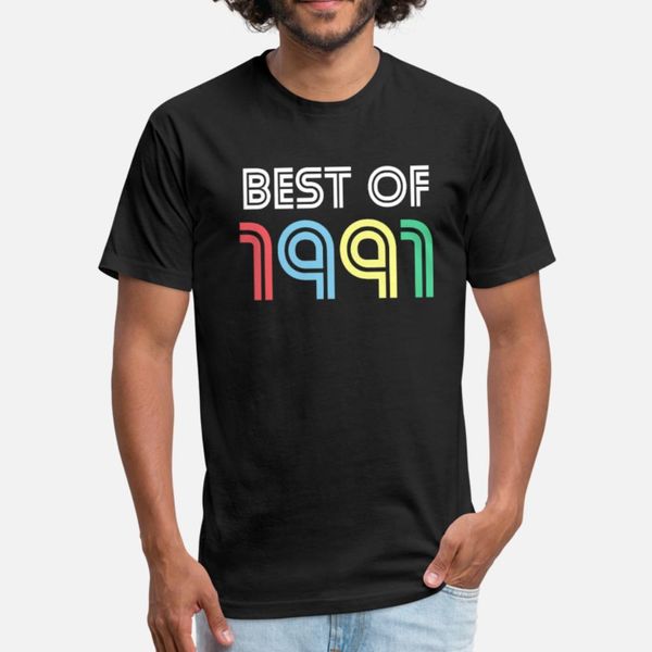

retro 90s style of 1991 t shirt men designer tee shirt s-xxxl fit graphic humor spring slim shirt