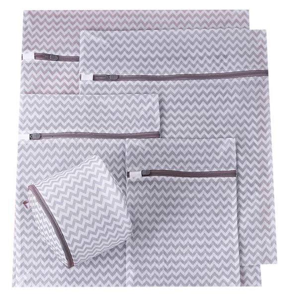 

5pcs bra reusable socks water ripple mesh organizer net lingerie laundry bag set