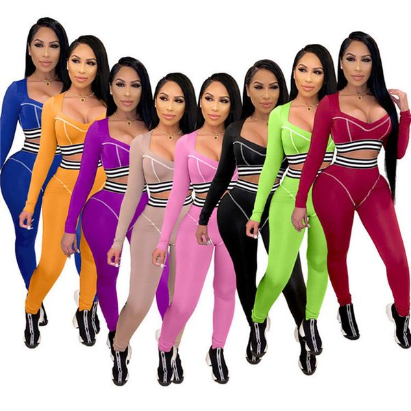 

womens outfits long sleeve 2 piece set tracksuit jogging sportsuit shirt leggings outfits sweatshirt pants sport suit selling h1352, Gray