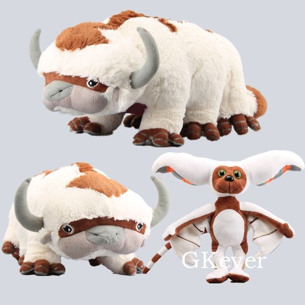 

deluxe avatar last appa & winged lemur momo plush toy soft stuffed animals cattle doll children toys 30-45 cm y200723