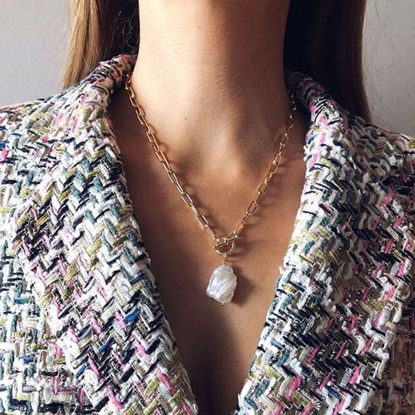 

new arrival irregular natural pearl necklace bohemian style fashion jewelry for girls birthday gifts factory direct sales, Silver