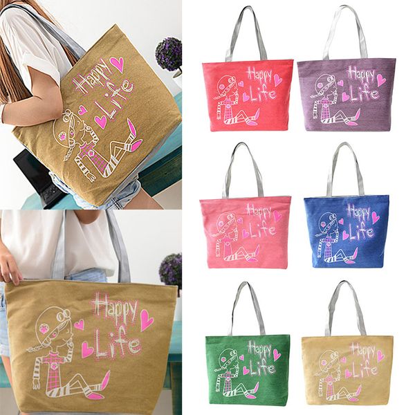 

lovely canvas handbag preppy school bag for girls women's handbags cute bags new