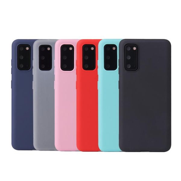 

s20 plus soft silicone matte phone cases for samsung galaxy s20 ultra s20 case candy color matte back cover coque funda