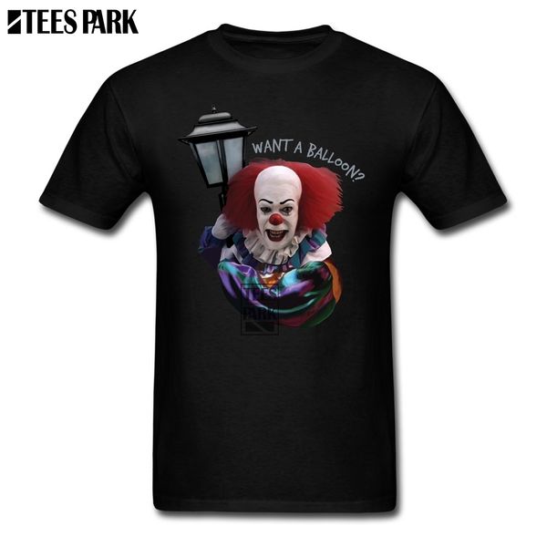 

2020 pennywise stephen king it movie evil clown killer clown scary clown t shirt for men man pre-cotton short sleeve t shirts