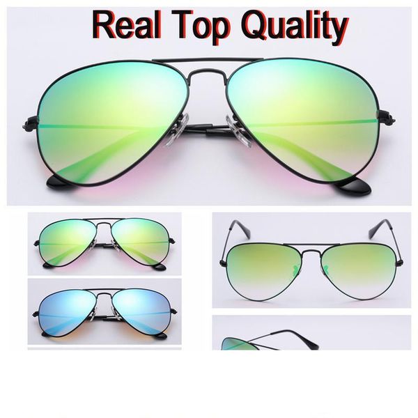 

высокого качество пилотой авиация бренд очков новых цветов реальных uv400 очки линза для человека женщина 58мм с оригинальной упаковкой, акс, White;black