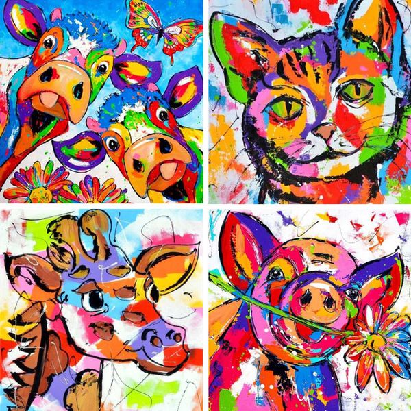 

full square round stone bead diamond embroidery 5d diy diamond painting cartoon cow cross stitch mosaic picture rhinestones gift