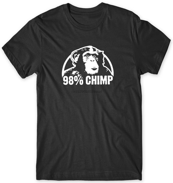 

98% chimp mens funny t-shirt fitness tee shirt