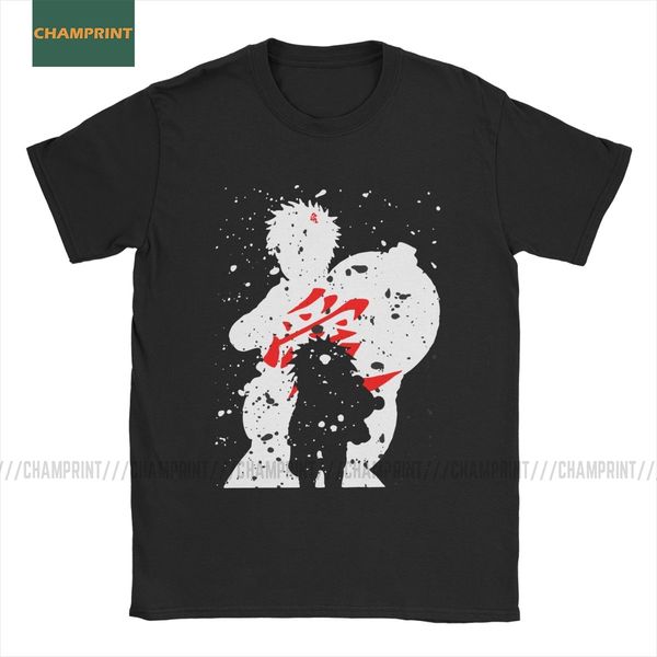 

мужчины футболки гаара смешной чистый хлопок тройники с коротким рукавом naruto desert sand shippuden саске hinata аниме тенниска одежда под