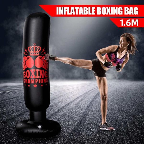 

вертикальная надувной бокс сумка пвх утолщение бокса столб массажер fight колонка боксерский мешок фитнес инструмента fit взрослые ребенок 1
