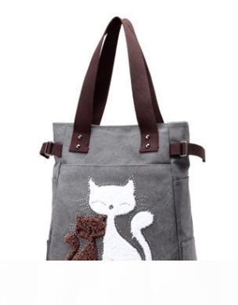 

2017 selling canvas with embroidery cartoon designer handbag messneger bag woman handbags big capacity shipping