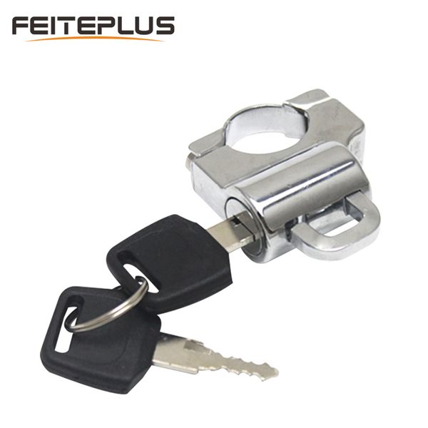 

universal motorcycle parts helmet lock aluminum alloy locks with 2 keys for 7/8'' 22mm handle bar dirt pit sports street bike