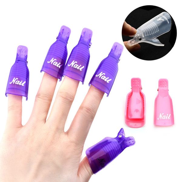 

10шт / комплект носимого acrylic nail art soak off cap клип уф-гель для снятия лака wrap инструменты красоты уход за ногтями инструменты