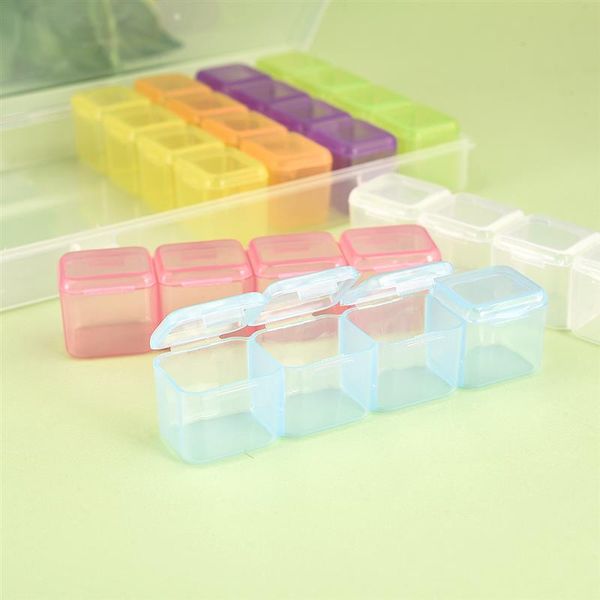 

plastic storage jewelry box compartment adjustable container for beads earring box for jewelry rectangle box case